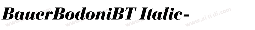 BauerBodoniBT Italic字体转换